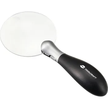 Lupa TOOLCRAFT TO-8997036 ruční lupa s LED osvětlením , zvětšení: 3 x, 5 x