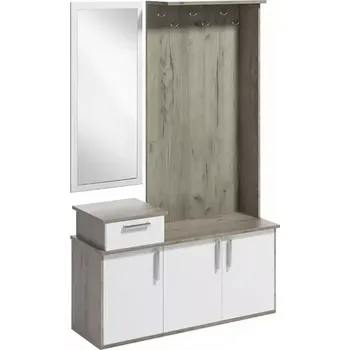 Předsíňová Stěna Gerber 110cm Country Šedá