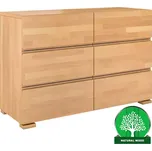 Dřevěná komoda buk 6S Skandica vestre bílá