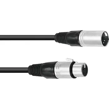 Audio kabel Omnitronic 30220765 XLR propojovací kabel [1x XLR zástrčka 5pólová - 1x XLR zásuvka 5pólová ] 1.50 m černá