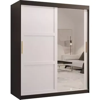 Předsíňová stěna Skříň Amiro 2 150 černý/bílý