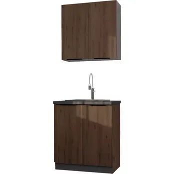 Kuchyňská linka Kuchyňská linka Monza okapi ořech 80cm bez pracovní desky