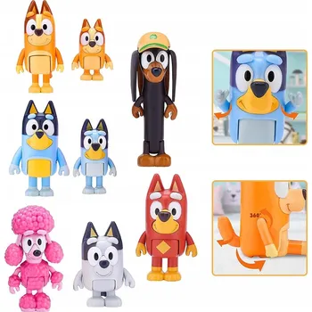 Figurka 8 SZTUKI BLUEY BINGO ZESTAW FIGUREK FIGURKA POHÁDKA RODINA MODRÁ JAKO DÁREK