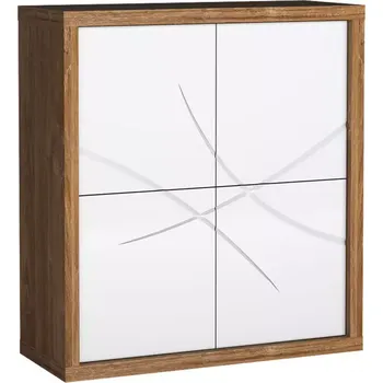 Kancelářská sestava Komoda Paris 108 cm, dub stirling/bílá