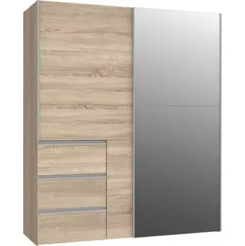 Kancelářská sestava Skříň Winn 170cm Dub Sonoma/Zrcadlo