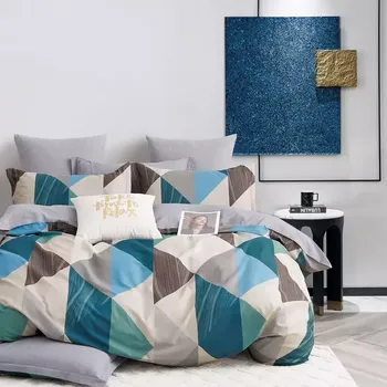 Povlečení Povlečení z bavlněného saténu ALBS-01330B 160x200 cm Lasher