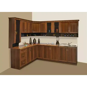 Kuchyňská linka Kuchyňská linka Bona 250cm Roh. Mer. Ořech