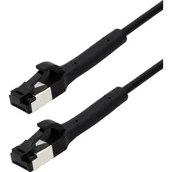 Datový kabel Maxtrack TI42-5L RJ45 síťové kabely, propojovací kabely CAT 8.1 U/FTP 5 m černá jednoduché stínění, flexibilní provedení 1 ks
