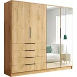 Skříň Bogota 200 craft zlatá+rukojeť černá