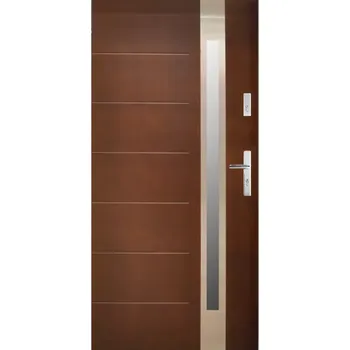 Vchodové dveře Vchodové dveře WZ 68 90L ořech 72 ZG otevírání ven