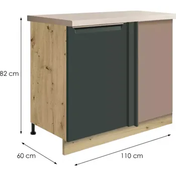 Kuchyňská Skříňka Glamour 24d L Green Polica