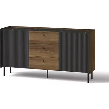 Předsíňová stěna Komoda Prestigo P5 2D3S ořech war/san seb/černá mat