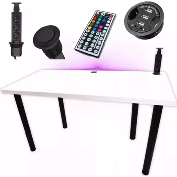 Kancelářská sestava Psací Stůl Low Bílý 160x80x3,6 Model 3