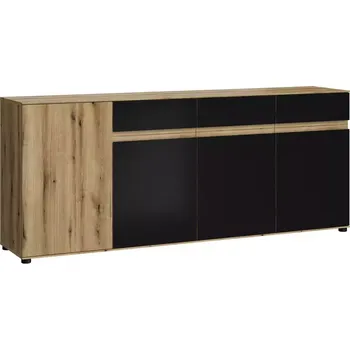 Kancelářská sestava Komoda Camino 4D3S CMNK 03 dub evoke+sametová černá