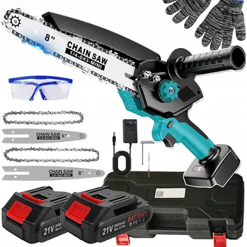 Motorová pila Akumulátorová pila BEZUHLÍKOVÁ Řetězová pila 21-24V 1000W + 2 AKU 21V