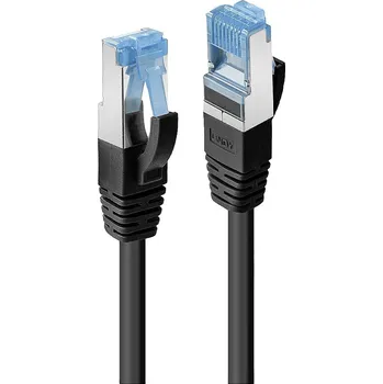 Datový kabel LINDY 47419 RJ45 síťové kabely, propojovací kabely CAT 6A S/FTP 15.00 m černá 1 ks