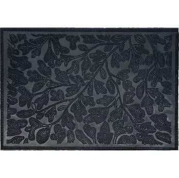 Gumová rohožka venkovní Leaf K-116 58x36 cm list