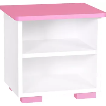 Noční stolek Noční stolek BB10 bílá+růžová