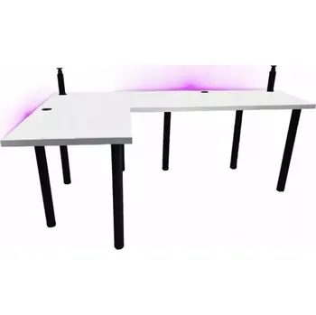 Kancelářská sestava Psací Stůl Roh. Low Bílý 180x120x3,6 Model 3