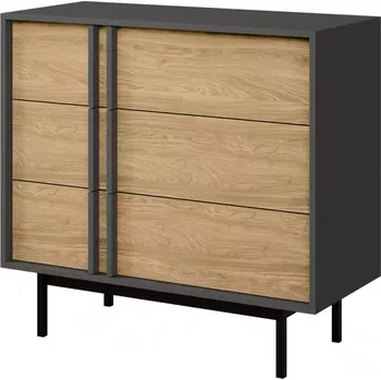 Kancelářská sestava Komoda 90 Alsy 8 olejovaný dub/antracit