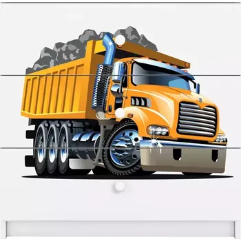 Dětský pokoj Dětská komoda Babydreams bílá - Náklaďák