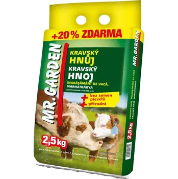 Hnojivo Mr. Garden kravský hnůj 2.5 kg + 20% zdarma