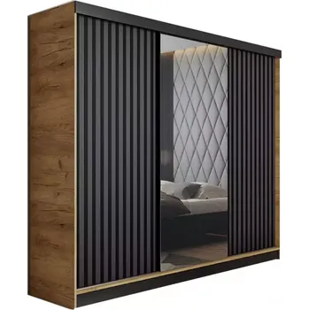 Ložnicová sestava Skříň Malani 200 L Craft / Přední Grafit