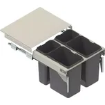 Zásuvka s odpadkovými koši KB=60 h=32 nl-480 stříbrný