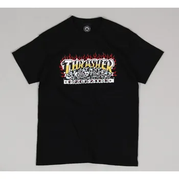 Pánské tričko tričko Thrasher Krak skulls černé S