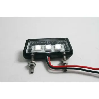 Osvětlení SPZ Led osvětlení SPZ motocyklu PARTS EUROPE LED LICENSE PLATE LIGHT / CLEAR LENS / BLACK