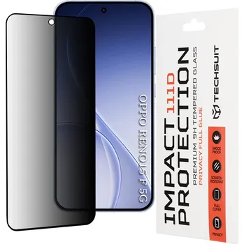 Techsuit - 111D Privacy Full Glue ochranné sklo - Oppo Reno15 F / Reno15 FS 5G - černé