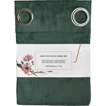 Závěs s oky YC11932/200G/003/140x250 cm zelený