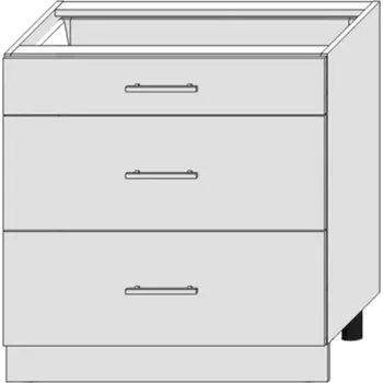 Kuchyňská skříňka Kuchyňská Skříňka Bono D80s/3 bílá alaska/bílá