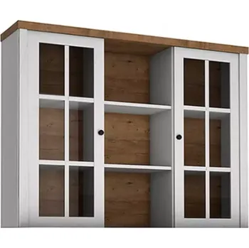 Vinotéka Vitrína Prowansja 130cm Borovice Andersen/Dub Lefkas Tmavý W2D