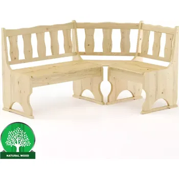 Jídelní set Rohová lavice borovice NR101-150x86x110 přírodní