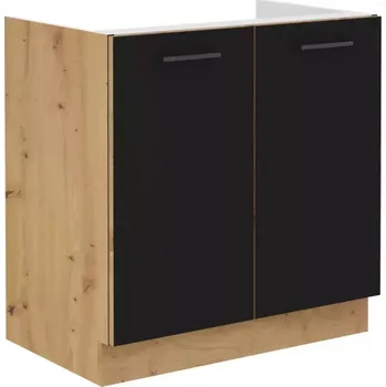 Kuchyňská skříňka Kuchyňská skříňka Modena 80zl 2f Bb černá/dub artisan