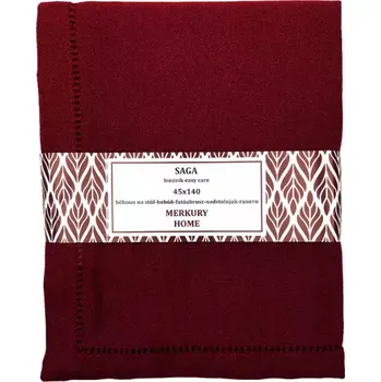 ubrus Běhoun na stůl SAGA vínový 45x140 easy care