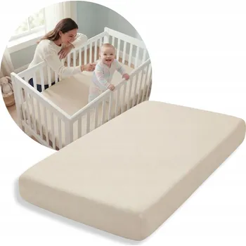 Prostěradlo Prostěradlo 120x60 JERSEY 120x60 béžové POLSKÉ NA MATRACE