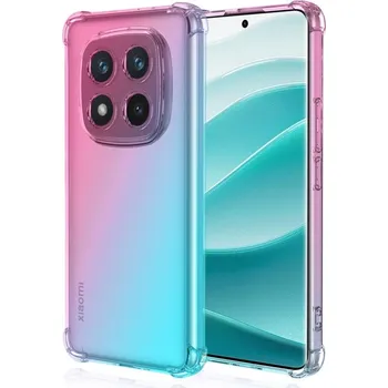 Pouzdro na mobilní telefon Kryt Xiaomi Redmi Note 14 Pro 5G Shock duhový mentolovo-růžový (obal neboli pouzdro na Xiaomi Redmi Note 14 Pro 5G)