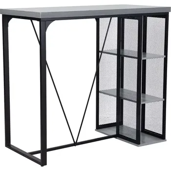 Jídelní stůl Barový stůl Artemis B10033 beton/černý