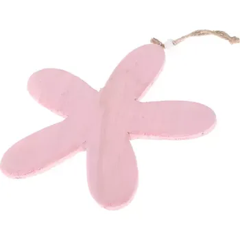 Koupelnový nábytek Dřevěná závěsná květina růžová MIN191031