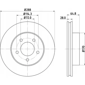 Brzdový kotouč Hella 8DD 355 127-901 Brzdový kotouč