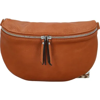 Ledvinka Trendy dámská koženková kabelko-ledvinka Bindy, hnědá