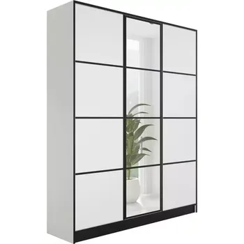 Šatní skříň Skříň Eden 3D 157 bílá vzor 2