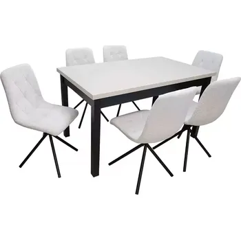 Jídelní set Jídelní set 1+6 Suzan kašmír/černá