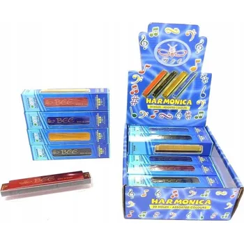 Hudební nástroj pro děti ÚSTNÍ HARMONIKA 15,5 CM HUDEBNÍ NÁSTROJ ZLATÁ