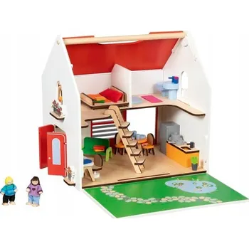 Domeček pro panenku Dřevěný přenosný domeček pro panenky Eco House Goki