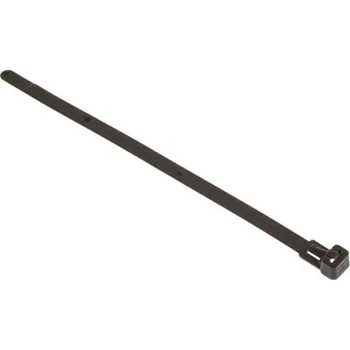 Stahovací páska Kabelová vázací páska Děsnitelný 115-00027 REL180-PA66-BK 180mm 6.5 mm Černá Polyamid 6.6 (PA66) HellermannTyton