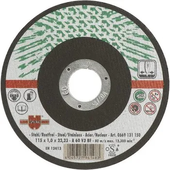 Řezný kotouč Würth Řezný kotouč 125x1x22,2 mm WURTH - na ocel a nerez