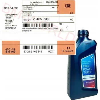 Motorový olej Originální olej BMW TwinPower 5W30 Longlife-04 20L